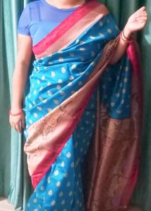 New Art Silk Saree With Running Blouse Piece