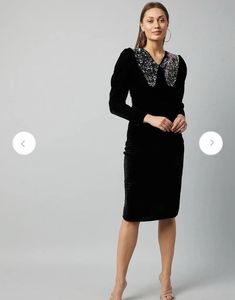 Black Velvet Dress XL