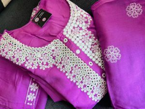 Purple Kurta Pant Dupptta