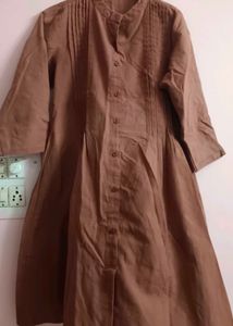 Pleated Front Button-Up Tunic