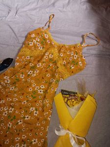 Sunny Yellow Floral Summer Dress