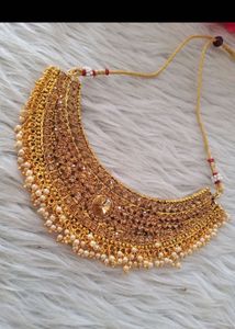 Gold plated Necklace Set with Earrings &amp; Maangtikk
