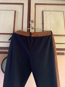 Stylish Black Pants with Contrast Stripe from Fig