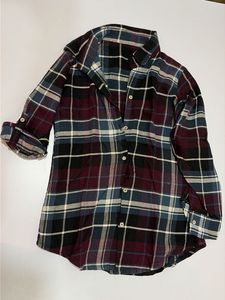 Plaid Flannel Button-Up Shirt