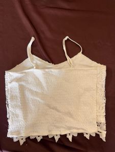 Cream Lace Cami Top