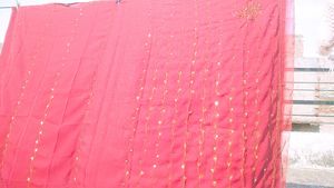 Maroon Color embroidered Saree