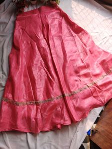 Pink Ethnic Skirt with Gold Detail