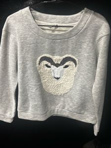 Gray Graphic Print Sweatshirt