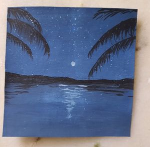 moon night painting