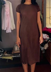 Pleated Midi Dress