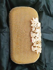 Stunning Gold Rhinestone Clutch.