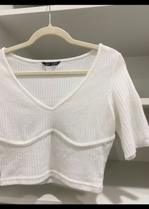 White Bustier Crop Top