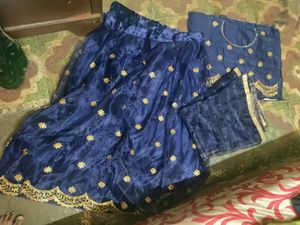 Nevy Blue Semi Stitched Lengha Choli