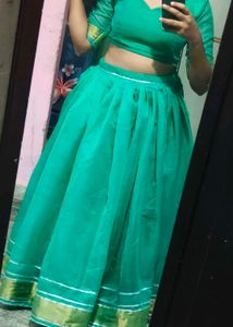 Beautiful Green Lehenga Choli Set