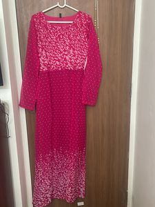 Cation Pink Front Slit Kurta
