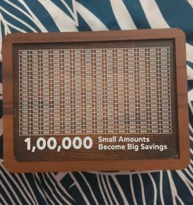 Money saving wooden box
