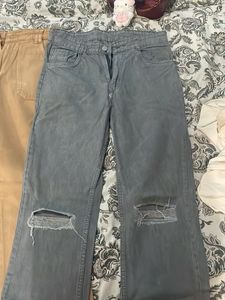 Gray Ripped Jeans