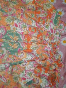 Vibrant Floral Print Croptop-Jacket &amp; Skirt Co-ord
