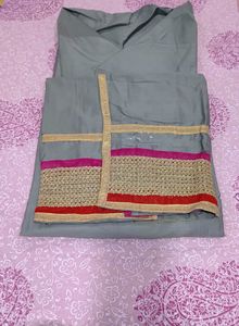 Semi stitched kurta and Unstiched bottom