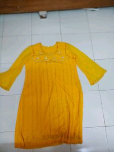 Embellished Yellow Kurta