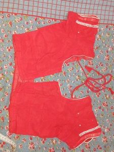 Vibrant Red Ethnic Blouse