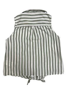 Jean Pascale Sleeveless Tie-Front Blouse
