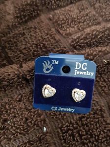 Heart AD Stone Earing