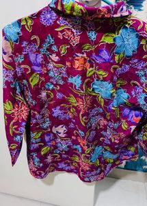 Floral print shirt for women