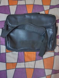 Black Laptop Leather Bag