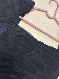 Chic Black corset Crop Top