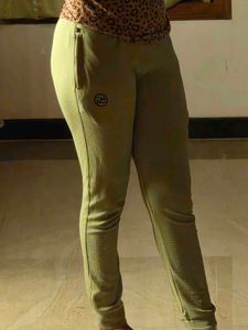 Stylish Olive Green Textured Pants