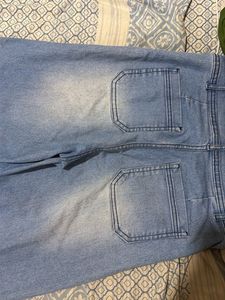 blue Wash Wide Leg Jeans