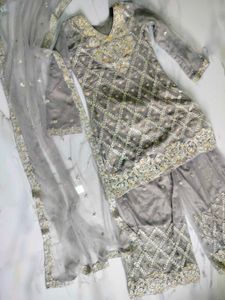 Frock Plazzo Dupatta Set , party wear, Festival