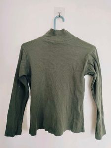 Green Turtle Neck &amp; Black Bodycon Dress Combo