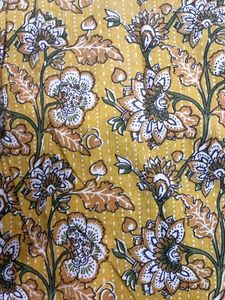 Yellow Floral Print Kurta