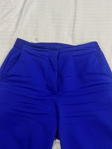 Blue Straight Leg Trousers