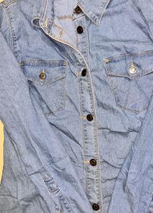 Denim long jacket