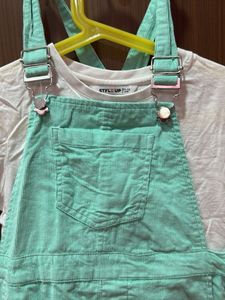 Cute Girls Overall Dress Set