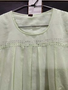 Light Green Embellished top