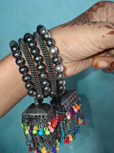 Boho Multicolor Jhumka Bangles