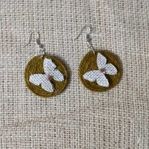 Handcrafted Butterfly Jute Earrings