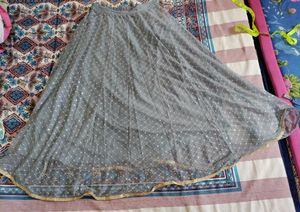 Ateesa Grey Skirt With Sequence Work
