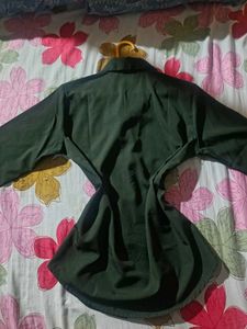 Elegant Dark Green Collared Shirt