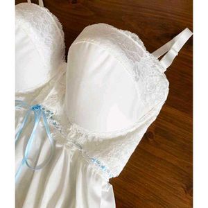 Lace Trim Corset Style Chemise Nightgown