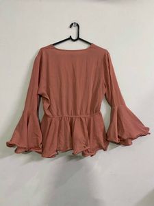 Women's Bell Sleeve Peplum Top