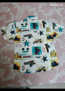 Kids' Fun Car Print Shirt