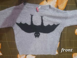 BAT GRAPHIC KNIT SWEATER 🕷