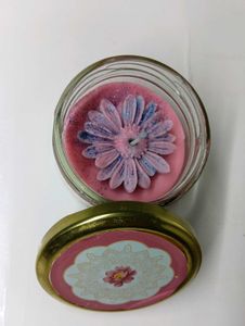 Handmade Floral Lotus  fregence Jar Candle