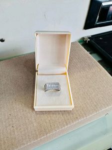 Zirconia Diamond Ring Pure Silver