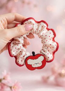 Cute Apple Bear Scrunchie| Kawaii edition
